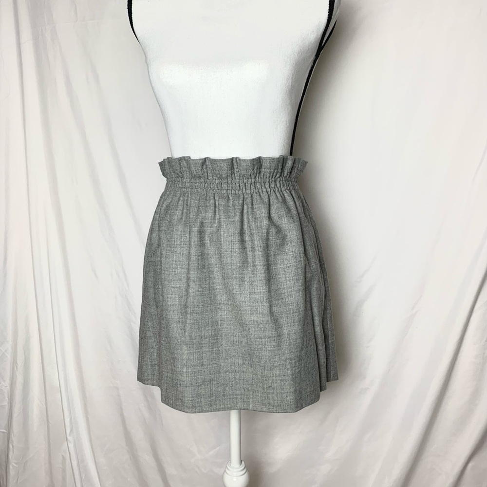 J Crew paper bag synced gray mini skirt